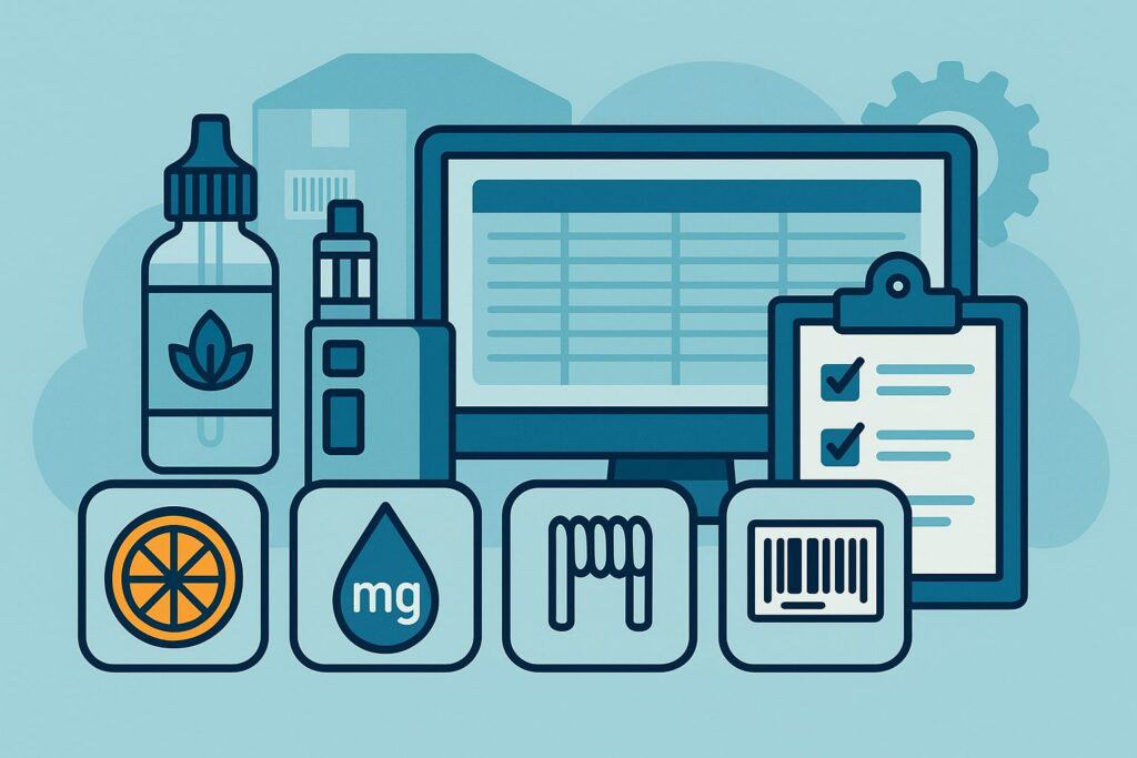 Inventory Management & Product Data: Flavor, Nicotine, Coils, and Serial Numbers