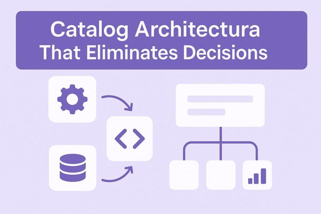 Software Setup: Catalog Architecture That Eliminates Decisions