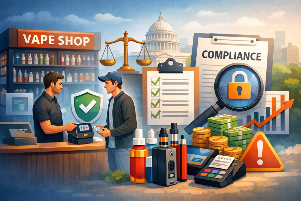 RACS for vape retailers ensures age verification, compliance, fraud prevention, and secure vape payments while reducing legal risks and protecting your business